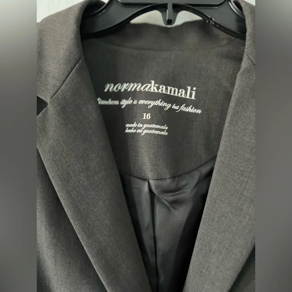 Norma Kamala Size 16 Gray Dress Jacket